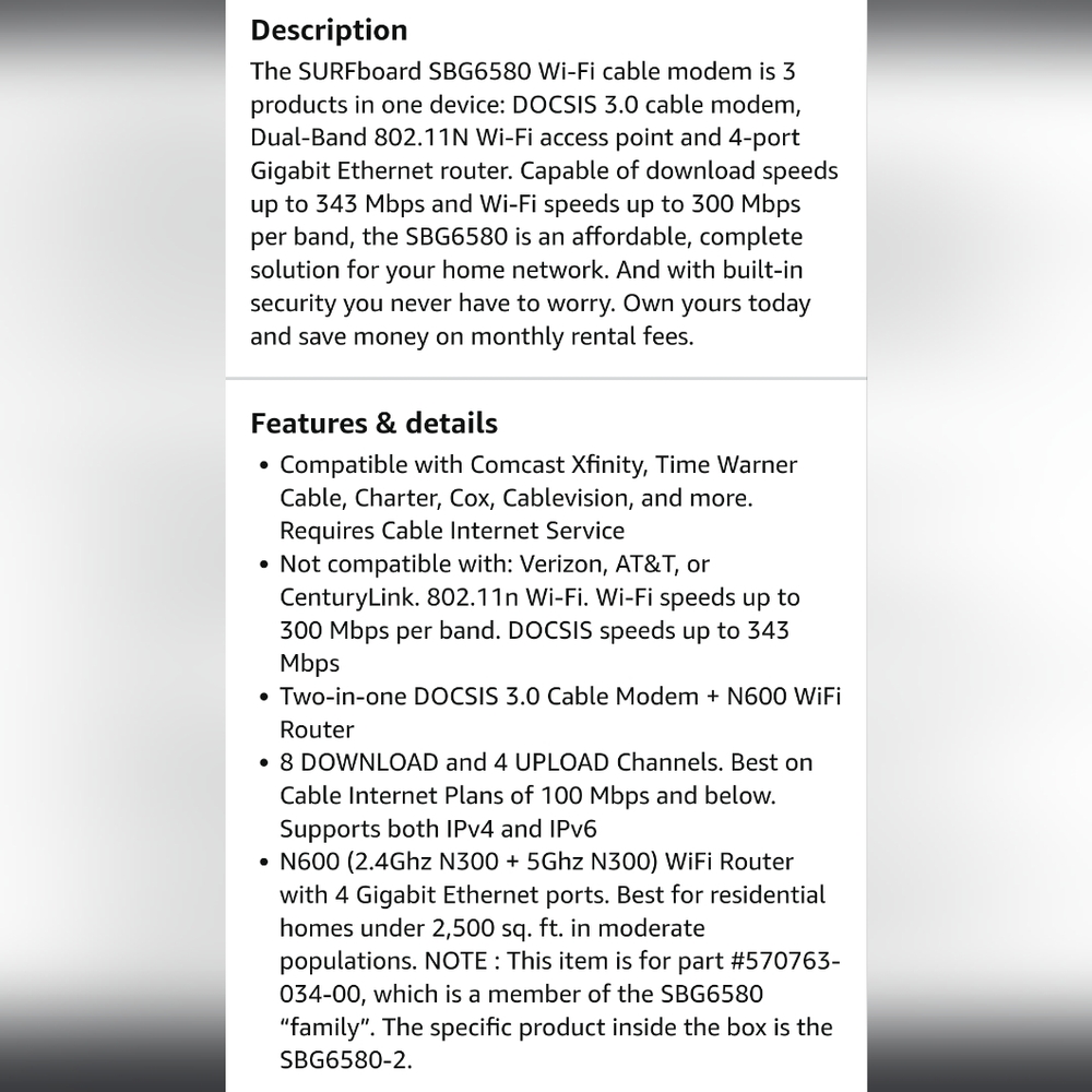 Arris SURFboard Cable Modem & WiFi Router - Picture 8 of 13